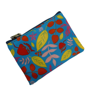 Leaves Coin Purse Turquoise