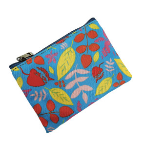 Leaves Coin Purse Turquoise