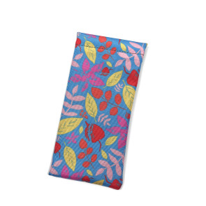 Leaves Glasses Case Turquoise